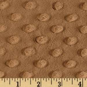  64 Wide Minky Cuddle Dimple Dot Cappuccino Fabric By The 