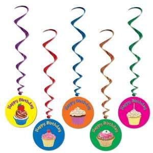   By Beistle Company Happy Birthday Whirls Assorted 