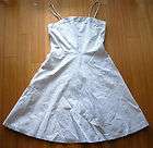 ISAAC MIZRAHI for Target Beige White Stripe Seersucker Dress Sz 8 MINT