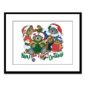   Large Framed Print Have A Beary Merry Christmas Bears 