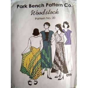  SKIRT AND VEST WOODSTOCK STYLING   ADJUSTABLE SIZE SEWING PATTERN 