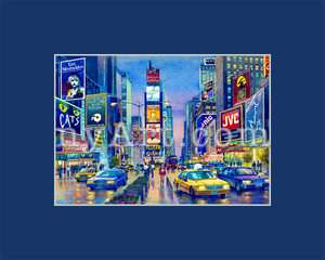 Times Square Watercolor Picture (Reproduction)  New  