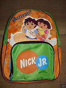 nick jr.dora & diego small mini lightweight backpack  