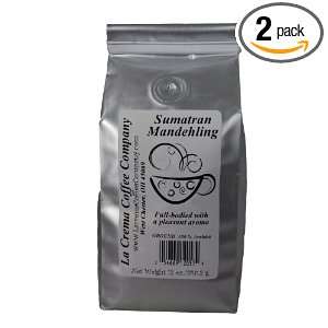 La Crema Coffee Sumatran Mandehling, 12 Ounce Packages (Pack of 2 