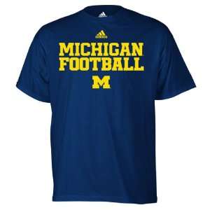  Michigan Wolverines Navy adidas 2011 Football Practice T 