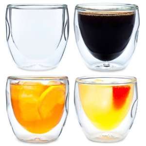  Artisan Series Double Wall 2 oz Beverage & Espresso Shot Glasses 