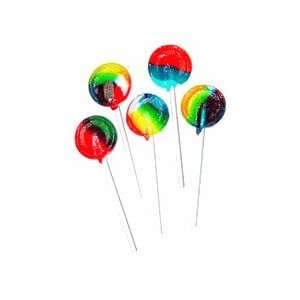 Sugar Free Rainbow Tye Dye Tutti Fruiti Flavored Lollipops 