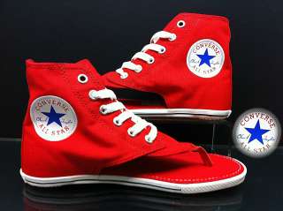   CONVERSE CT 522255 All Star THONG HI SANDALS RED CANVAS SHOES UK 3   8