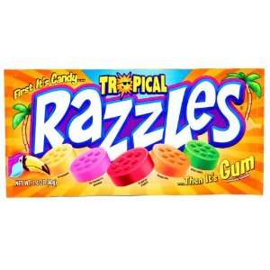 Razzles Tropical Candy (12 Packs)  Grocery & Gourmet Food