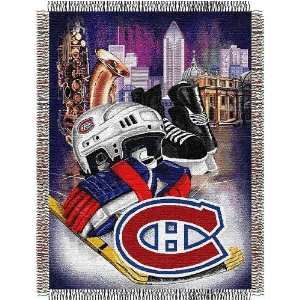   Montreal Canadiens NHL Woven Tapestry Throw Blanket (48x60) Sports