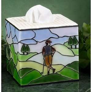  Stained Golf Tissue Box Cover
