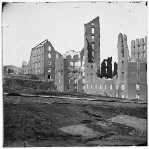  Richmond,Virginia. Ruined buildings in the burnt district 