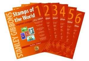 2012 Stanley Gibbons Stamps of the World Set of 6 Colour Stamp 