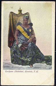 HAWAII VINTAGE QUEEN LILIUOKALANI CARD EARLY 1900s  