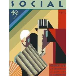 Art Deco Vintage Social 1929 Magazine Cuba.