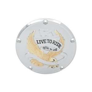   To Ride in Gold Emblem 5 Hole Derby Cover for Harley Davidson Big Twin