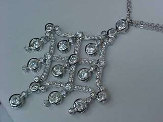 HOLLYWOOD GLAMOUR Signity CZ CHANDELIER Necklace 19 21  