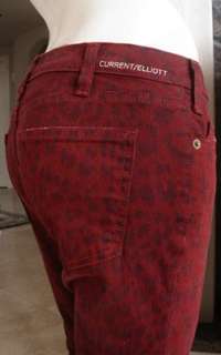 NWT Current/Elliott The Blood Leopard Stiletto skinny legging jeans 