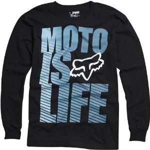 Fox Racing Moto is Life Youth Boys Long Sleeve Fashion Shirt   Black 