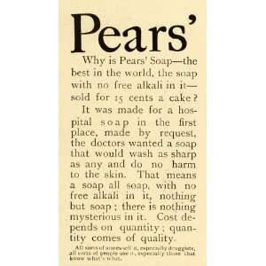  1898 Ad A & F Pears Ltd Co Pears Soap Cleansing Products 