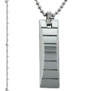   Tungsten Carbide Pendant on 22 Inch Bead Chain West Coast Jewelry