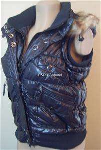 Womens Juniors Black Winter Vest Jacket Hoodie S M L  
