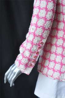 CHANEL BOUTIQUE Jacket Blazer+Sequin Linen Dress Set M  