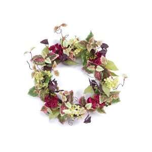   Silk Lisianthus/Hydrangea/Coleus Floral Wreaths 20
