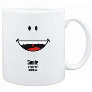  Mug White  Smile if youre unusual  Adjetives Sports 