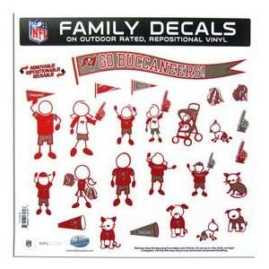  Tampa Bay Buccaneers 11in x 11in Family Car Decal Sheet 