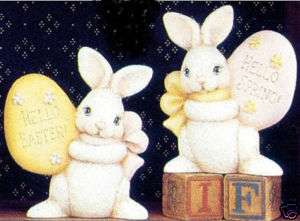 Ceramic Bisque Easter/Spring Bunnies with Eggs  