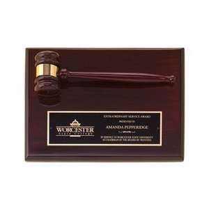  Personalized Rosewood Piano Finish Gavel Plaque Office 