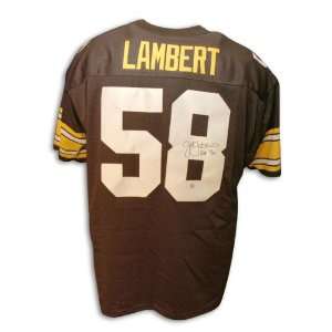 Jack Lambert Pittsburgh Steelers Autographed Throwback Black Jersey 