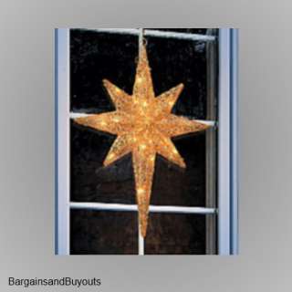 Outdoor Christmas Gold Star of Bethlehem with Incandescent Lights 