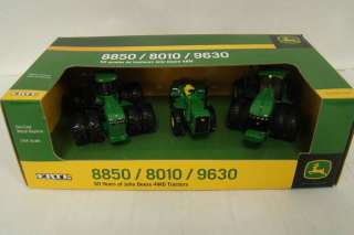 John Deere 3 Piece Set of 4WD Tractors 1/64 Ertl Toy  