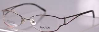 New TAKUMI 9586 Eyeglass Frames $225 SHINEY SILVER PINK  