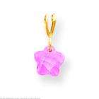 FindingKing 14K Gold Pink CZ Flower Necklace Childrens Jewelry 13