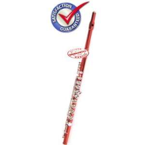  Merano Red Student Closed Hole C Flute with Case ECFLUT RD 
