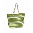 Goodhope Bags Stripe Shopping Tote   Color Green