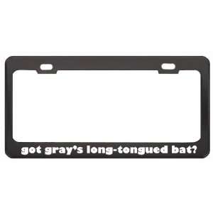 Got GrayS Long Tongued Bat? Animals Pets Black Metal License Plate 