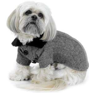 Dog coat size XS Extra Small black and white herringbone ADORABLE 