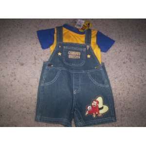  Curious George Outfit/2 Piece Outfit/Top/Overalls 