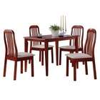 Hazelwood Home Timber Five Piece Dinette Set in Oak