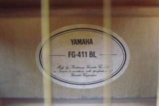 YAMAHA FG 411 BL 6 STRING ACOUSTIC GUITAR WITH TACOMA CARRYIG CASE 