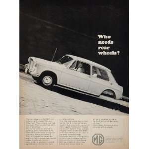   Ad Vintage MG Sports Sedan Front Wheel Drive Car   Original Print Ad