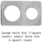 Winco Stainless Steel Adapter Plate With One 6 3/8 & One 8 3/8 Hole
