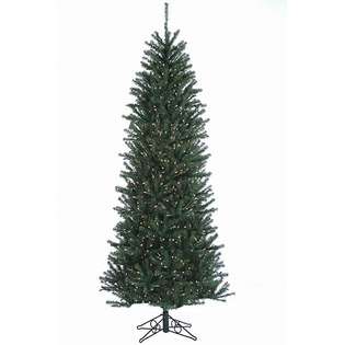 Santas Own 7.5 Slim Alexandria Pine Pre Lit Artificial Christmas 