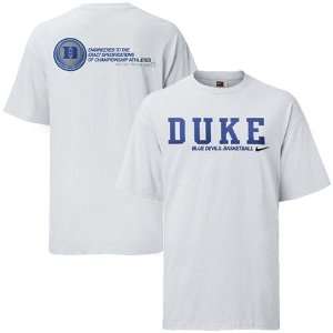  Nike Duke Blue Devils White Basketball Practice T shirt 
