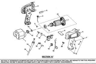 CRAFTSMAN Hammer drill Motor assy Parts  Model 315101370 