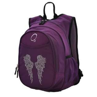   In One Pre School Backpack with Cooler in Bling Rhinestone Angel Wings